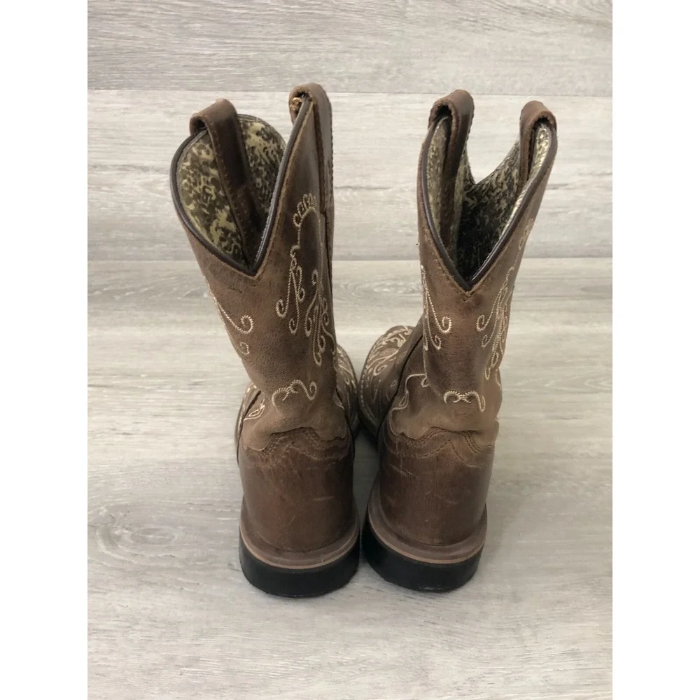 Smoky Mountain‎ Girls Brown Leather Western Cowboy 2 Youth Rodeo Country Gift